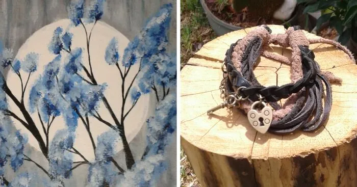Here Are My Crafts, Ranging From Paintings To Leather Bracelets