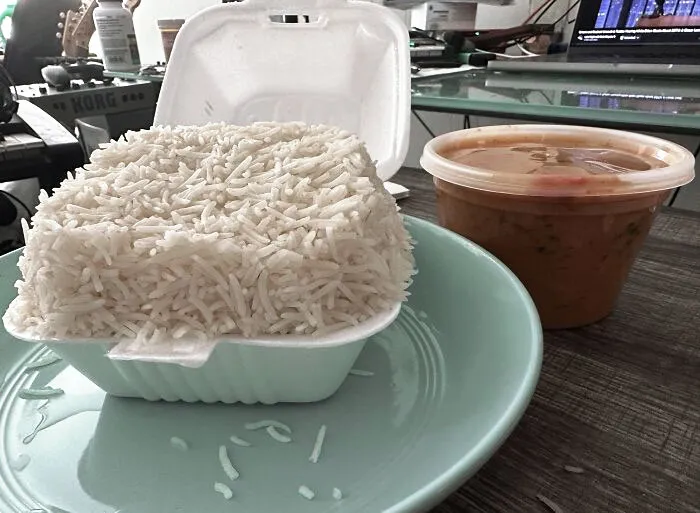 My Takeout Rice Container Was 100% Filled