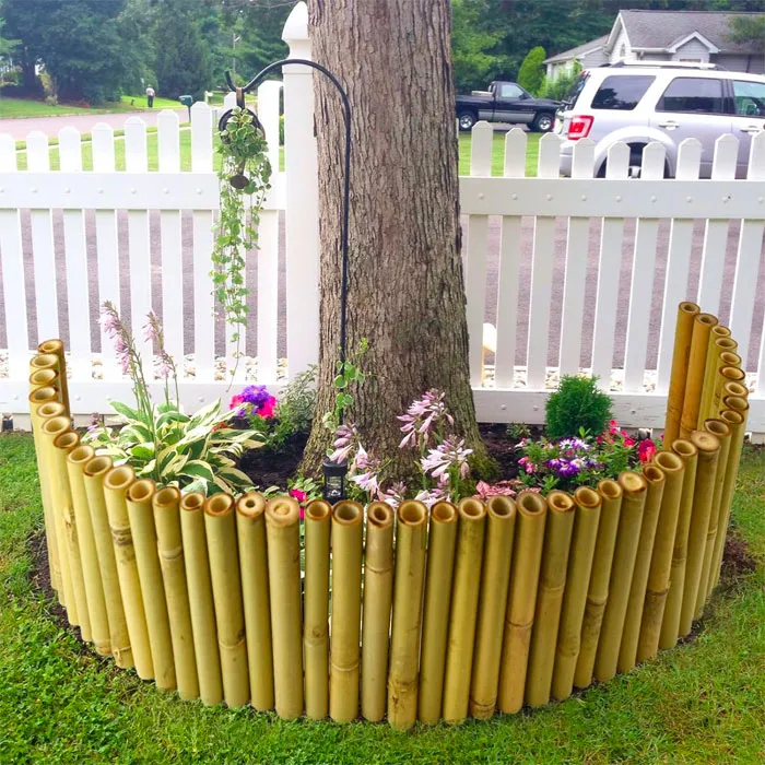 Bamboo Flower Bed Edging