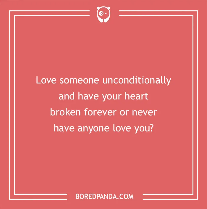 Spicy "Would You Rather" question on a red background, challenging love choices.