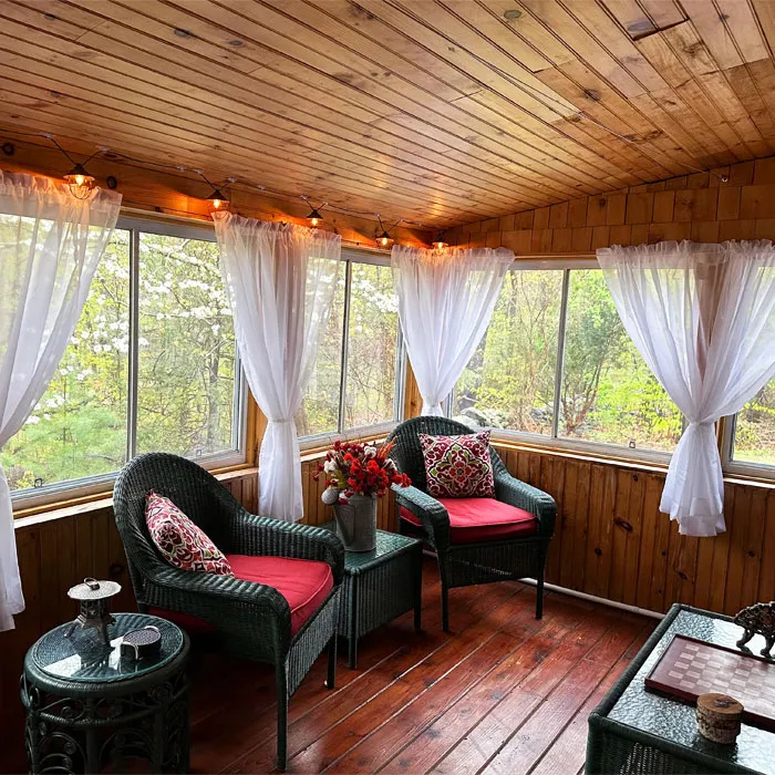 Curtains To Create A Private Outdoor Living Room