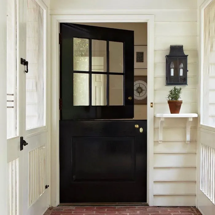 White house with black Dutch door