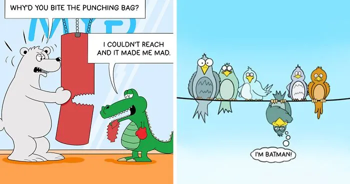 I Create Single-Panel Comics About Absurd Situations, And Here Are My 20 Best Works