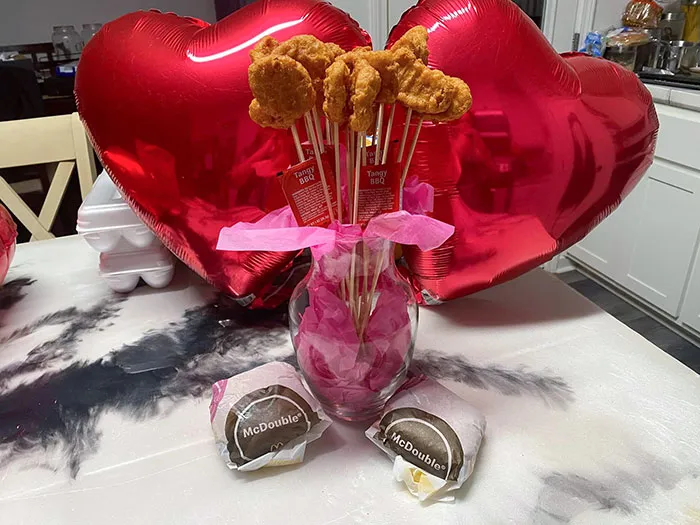 My Wife Made Me This Beautiful Arrangement For Valentine's Day