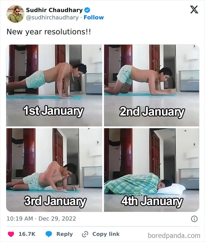 30 Hilariously Accurate Tweets About New Year's Resolutions