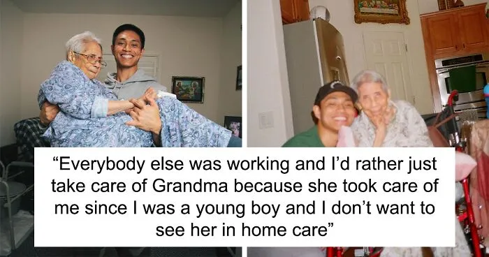 Young Man Shares Heartwarming Snippets From His Daily Life As 96 Y.O. Grandma's Full-Time Caretaker