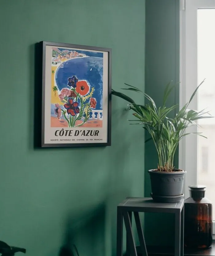Elegance That Says 'Bonjour' From Your Wall!" Let The Spirit Of The French Riviera Infuse Your Space With Laid-Back Luxury; Every Look At This Vintage Travel Poster Is A First-Class Cruise Down The Coast Of Chic Nostalgia.
