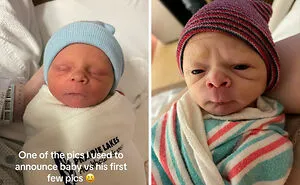 35 Parents Share Pics They Used To Announce Their Baby’s Birth Vs. What They Actually Looked Like