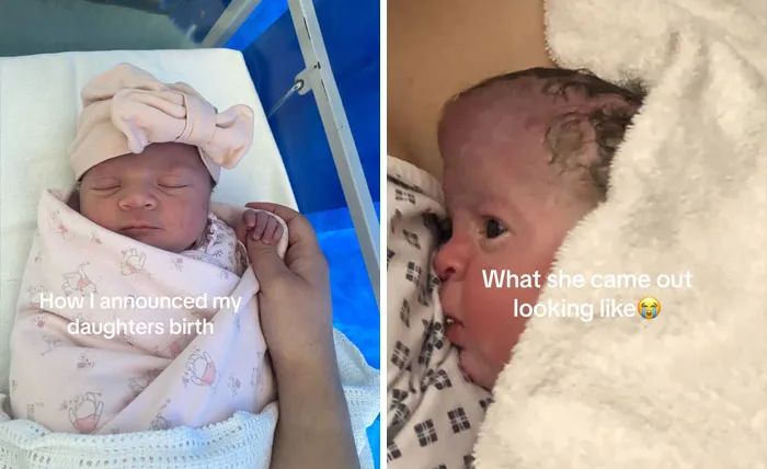 35 Parents Share Pics They Used To Announce Their Baby’s Birth Vs. What They Actually Looked Like