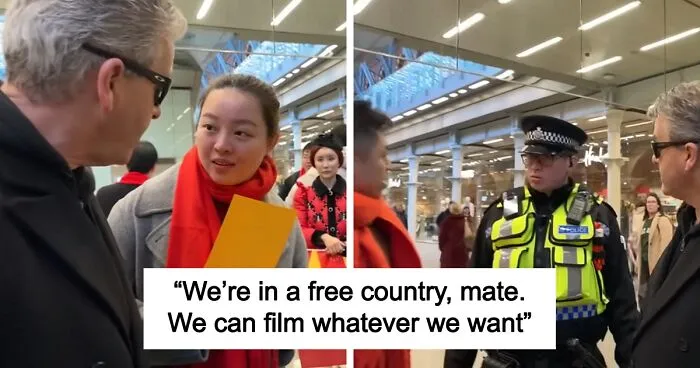Police Forced To Intervene As Chinese Tourists Confront London Train Performer Over Livestream