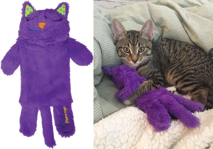 Cuddle Up To Stress Relief With This Plush Purring Pillow, Turning Kitty Tantrums Into Purrfectly Peaceful Naptimes!