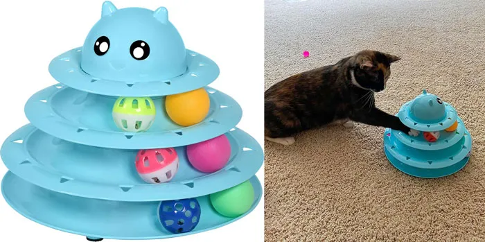 An Ultra-Strong Roller Toy To Keep Your Cat Entertained, Active, And Away From Your Furniture - Ideal For Those 'Home Alone' Days.