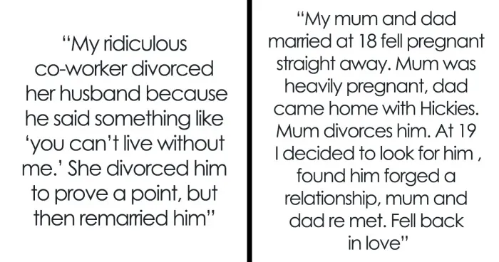"Grass Is Not Greener": 30 People Who Divorced And Then Remarried Their Ex Share What Happened