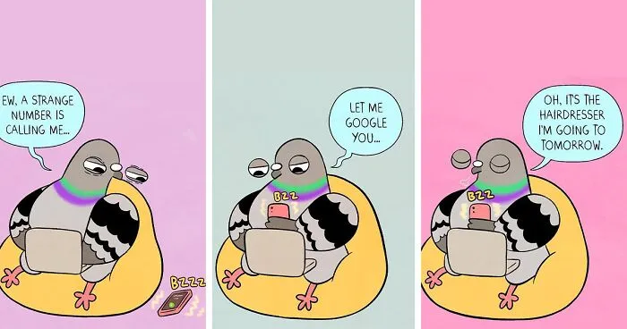Artist Illustrates What It's Like To Live With Anxiety And Depression Through The Eyes Of A Pigeon (30 New Pics)