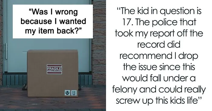Neighbor's $2,200 Package Is Stolen By 17 Y.O., The Owner Is Accused Of ‘Ruining Kid's Life’