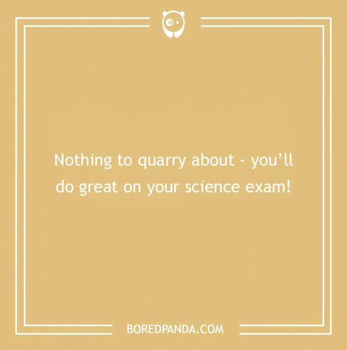 Humorous rock-themed quote on a cream background.
