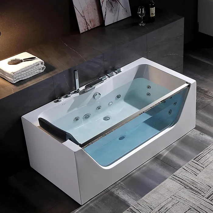 Empava 59-inch Acrylic Alcove Whirlpool Bathtub