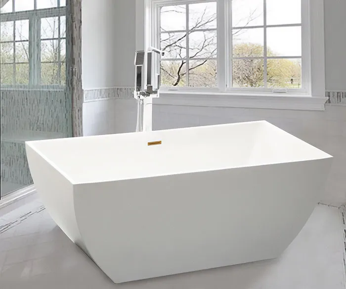 Vanity Art 59-inch Acrylic Freestanding Bathtub