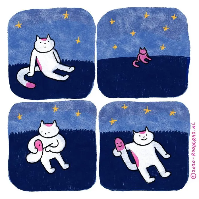 "I Think Everyone Loves Cats": 28 Adorable Comics By Rob Van Barneveld (New Pics)