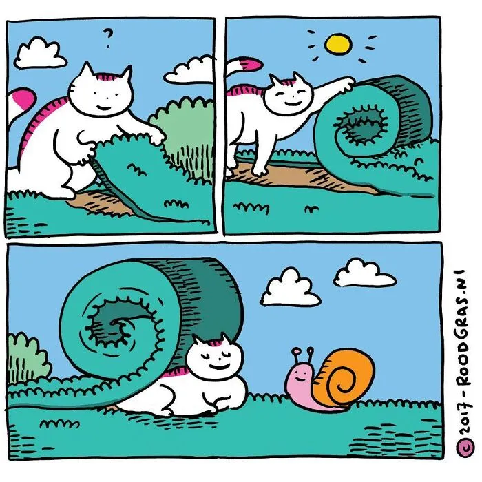 "I Think Everyone Loves Cats": 28 Adorable Comics By Rob Van Barneveld (New Pics)