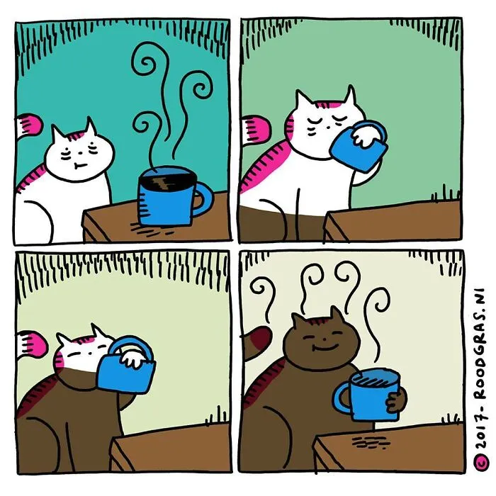 "I Think Everyone Loves Cats": 28 Adorable Comics By Rob Van Barneveld (New Pics)