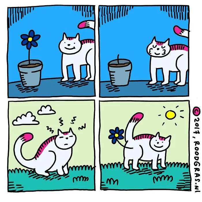 "I Think Everyone Loves Cats": 28 Adorable Comics By Rob Van Barneveld (New Pics)