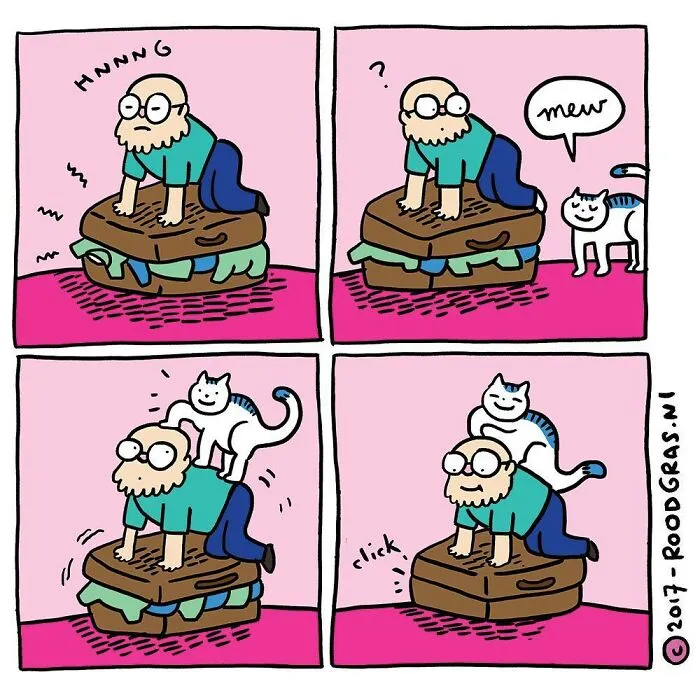 "I Think Everyone Loves Cats": 28 Adorable Comics By Rob Van Barneveld (New Pics)