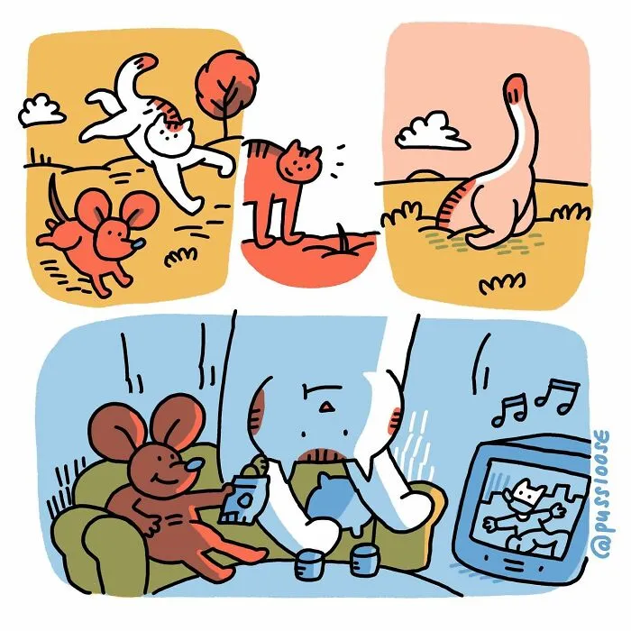 "I Think Everyone Loves Cats": 28 Adorable Comics By Rob Van Barneveld (New Pics)