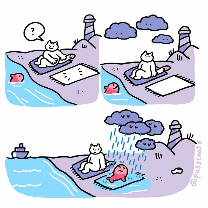 "I Think Everyone Loves Cats": 28 Adorable Comics By Rob Van Barneveld (New Pics)