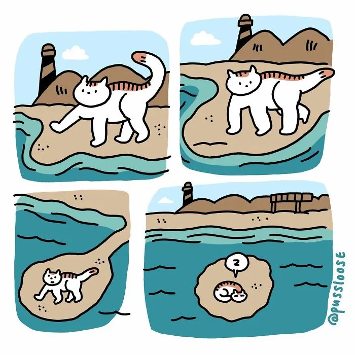 "I Think Everyone Loves Cats": 28 Adorable Comics By Rob Van Barneveld (New Pics)