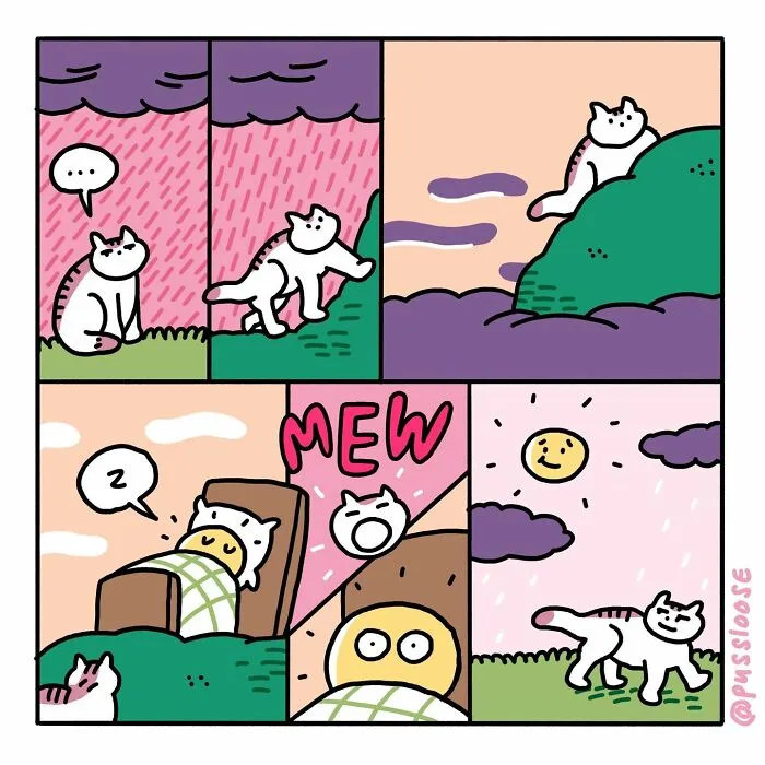 "I Think Everyone Loves Cats": 28 Adorable Comics By Rob Van Barneveld (New Pics)