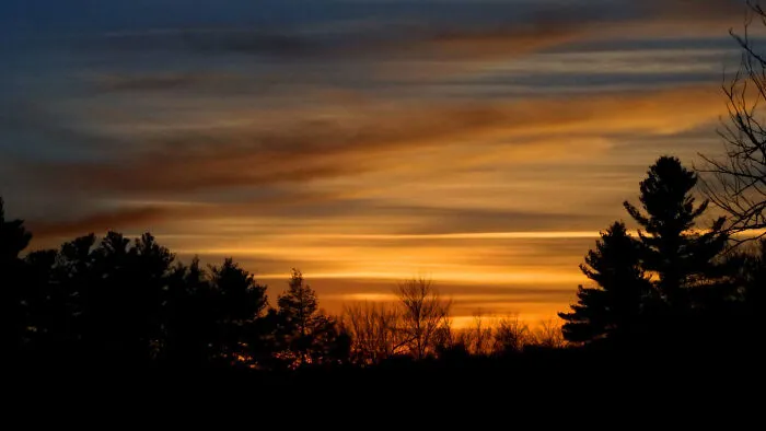 Winter Sunset - Pocono Mountains, Pennsylvania, USA