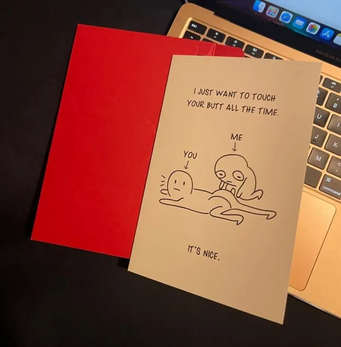 Sometimes, Words Just Aren’t Enough. This Valentine's, Say It With A Squeeze And A Smirk With The <span Style="Font:inherit;color:#d74b1f;"> 'Touch Your Butt' Love Card</Span> 