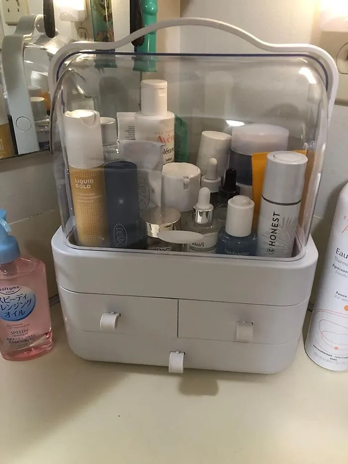 Upgrade Your Vanity Game:<span Style="Font:inherit;color:#d74b1f;"> Modern Cosmetic Organizer</Span>, Big On Capacity!