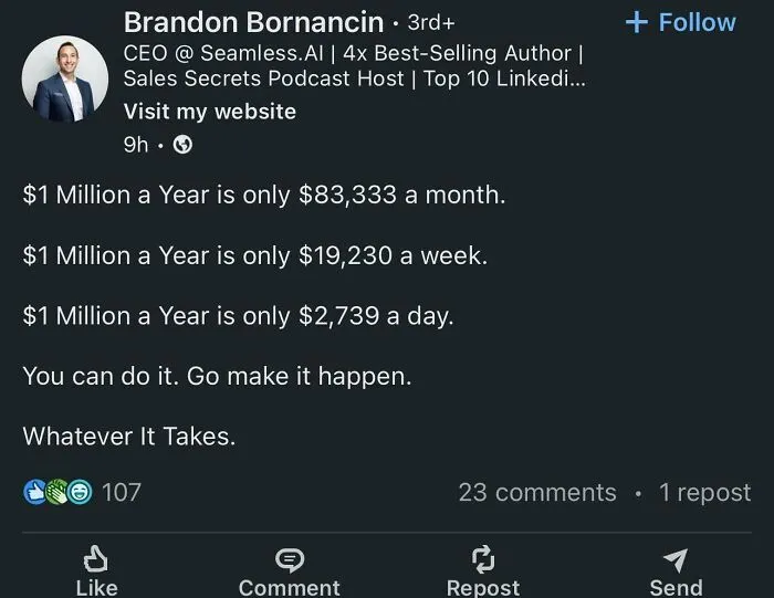 This Neither Inspired Me To Make A Million Or Clarified How To Do It. Am I Missing Something?