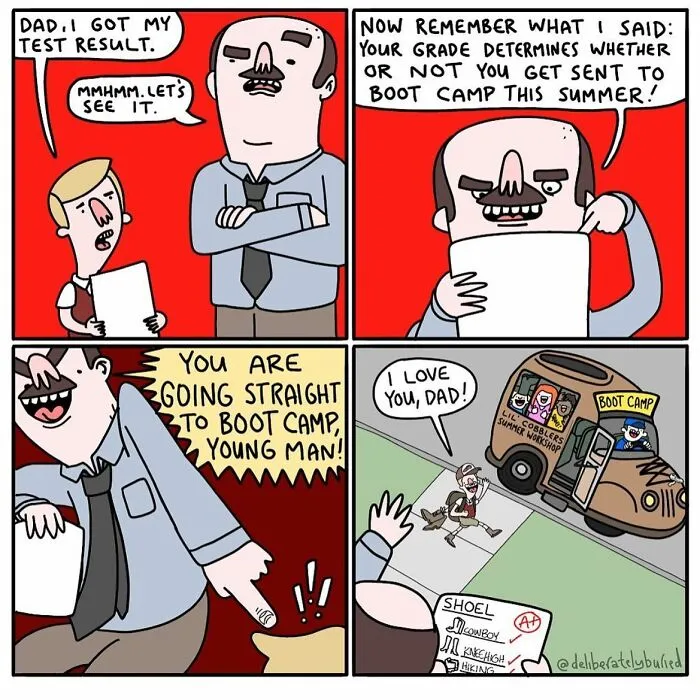 34 Funny Comics For Those With A Darker Sense Of Humor By “Deliberately Buried Comics” (New Pics)