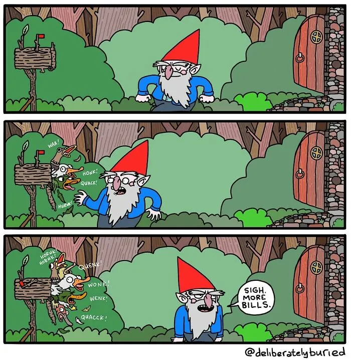 34 Funny Comics For Those With A Darker Sense Of Humor By “Deliberately Buried Comics” (New Pics)