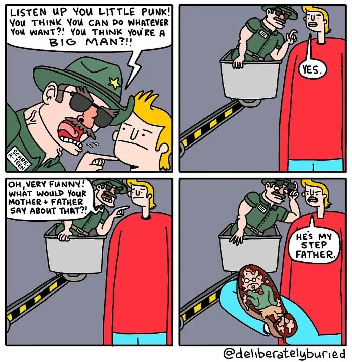 34 Funny Comics For Those With A Darker Sense Of Humor By “Deliberately Buried Comics” (New Pics)
