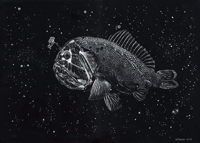 White On Black: 14 Of My Newest Artworks