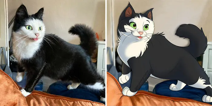 People Send Pics Of Their Pets To This Artist And She Disneyfies Them (22 New Pics)