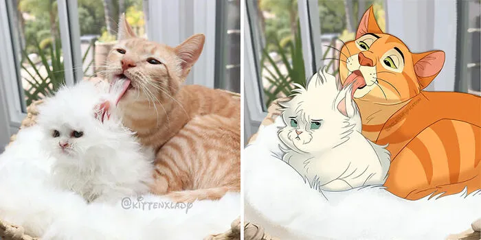 People Send Pics Of Their Pets To This Artist And She Disneyfies Them (22 New Pics)