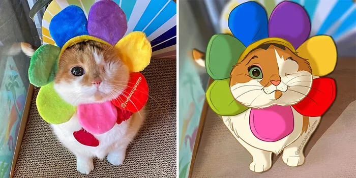People Send Pics Of Their Pets To This Artist And She Disneyfies Them (22 New Pics)