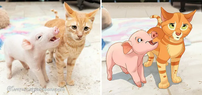 People Send Pics Of Their Pets To This Artist And She Disneyfies Them (22 New Pics)