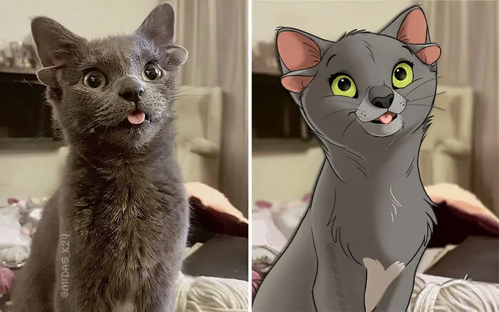 People Send Pics Of Their Pets To This Artist And She Disneyfies Them (22 New Pics)