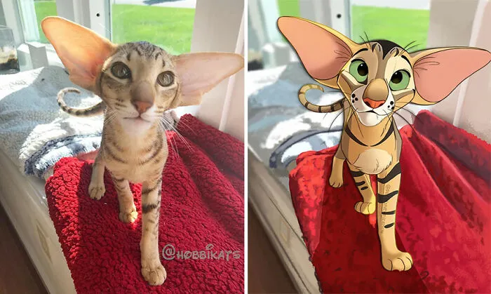 People Send Pics Of Their Pets To This Artist And She Disneyfies Them (22 New Pics)