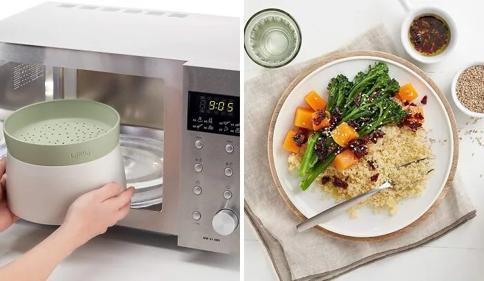 Effortless Cooking With <span Style="Font:inherit;color:#d74b1f;"> Lekue Microwave Rice, Grain & Quinoa Cooker</Span>: Your Perfect Solution For Quick And Easy Meals, In Vibrant Green