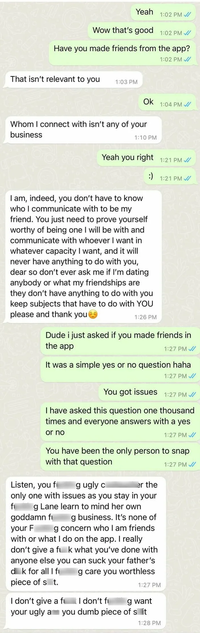Happened To A Friend Of Mine Today