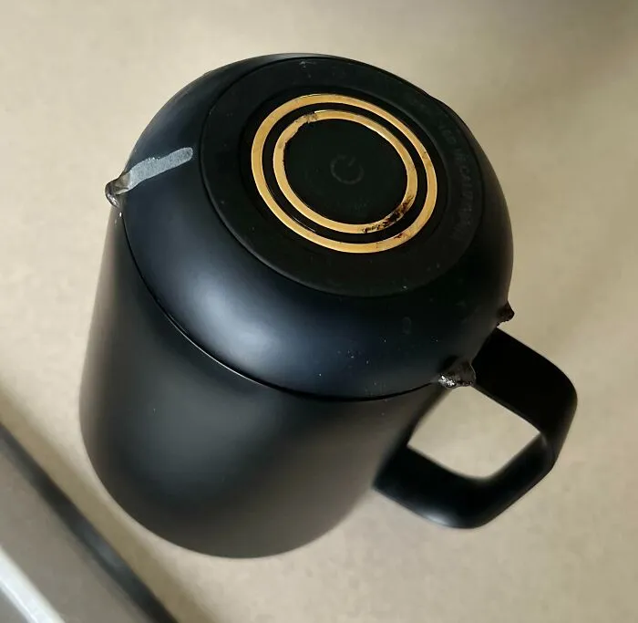 My Mom's Staying For Thanksgiving. She Wanted To Make Tea But Instead Of Asking For Help With The Electric Kettle She Microwaved My Rechargeable, Self-Heating Mug And Caught It On Fire