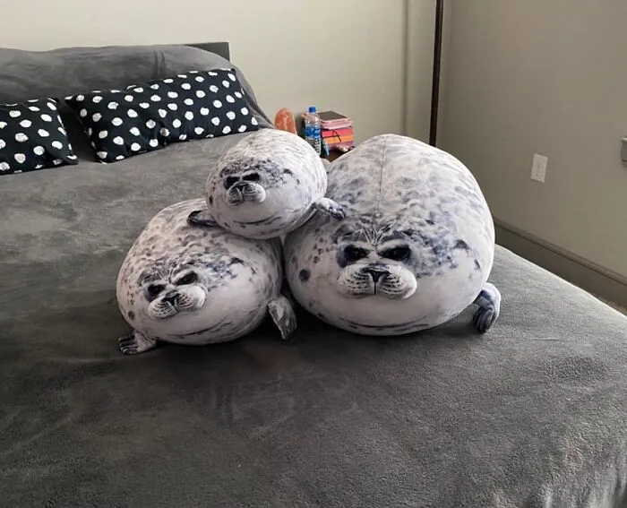 Cuddle Up With <span Style="Font:inherit;color:#d74b1f;"> The MerryXD Chubby Blob Seal Pillow</Span> - A Stuffed Cotton Plush Animal Toy For Endless Cuteness And Comfort!