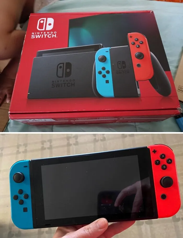 Enter The Gaming Realm With <span Style="Font:inherit;color:#d74b1f;"> Nintendo Switch With Neon Blue And Neon Red Joy‑Con</Span>: Immerse Yourself In A World Of Colorful Adventures!